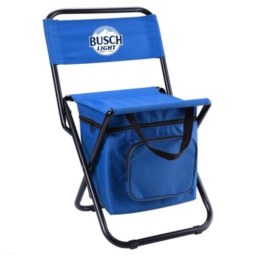 Busch light folding chair with cooler
